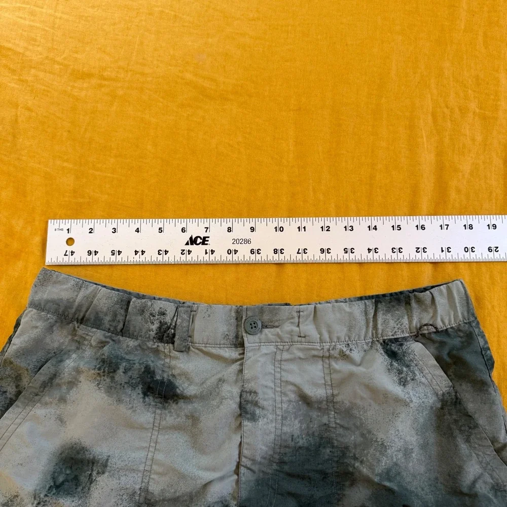 REI Co-op Mens Hiking Shorts Green Grey Tie Dye Ripstop Large Outdoor Trail